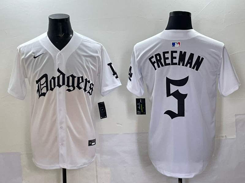 Men Los Angeles Dodgers 5 Freeman white Nike 2025 MLB jersey 0011
